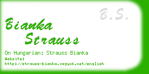 bianka strauss business card